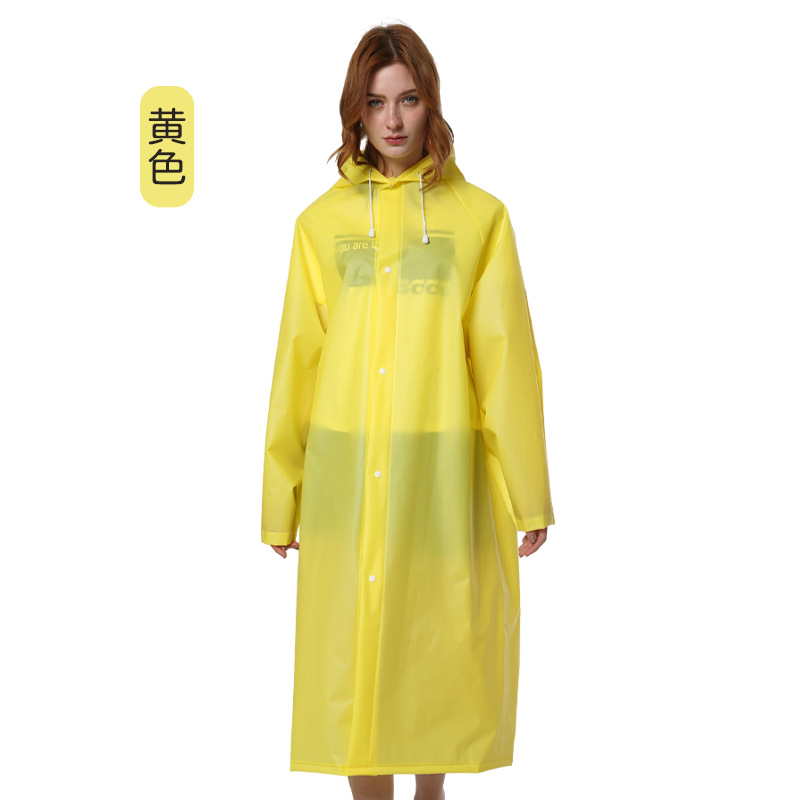 Impermeable Largo para Adultos de EVA, Reutilizable, para Exteriores y Viajes