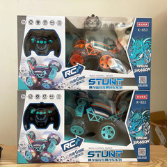 Remote Control Truck Toy with Lights and Music, Child Remote Control Car, Durable, 360-Degree Stunt Flipping, Rechargeable