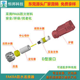 优质优惠供应FAKRA防水母头A,B,C,D,Z等连接器，防水IP68级，可任
