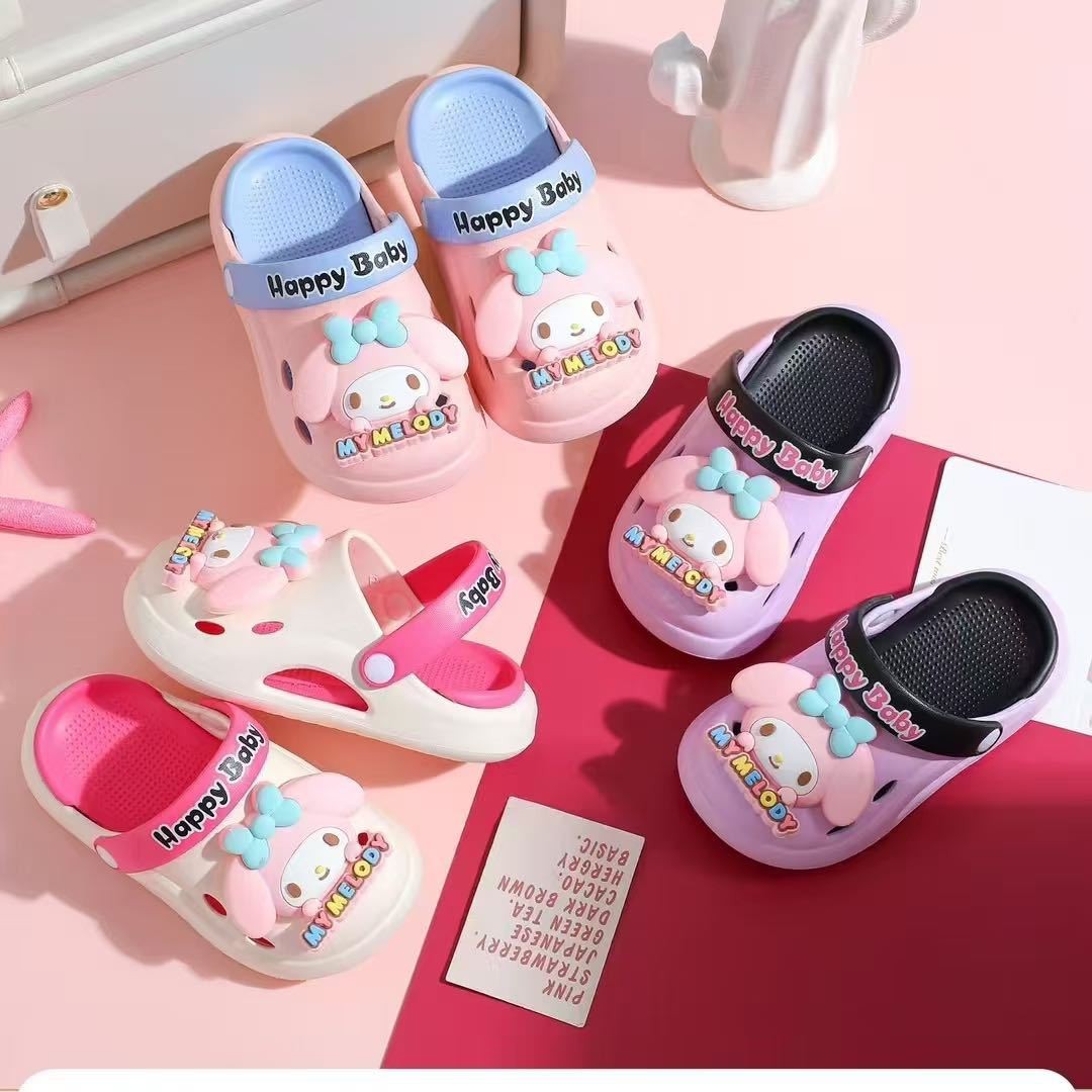 New Kidsren's Eva Crocs Girls Summer Infant Indoor Non-Slip Baotou Baby Cartoon Girls Sandals