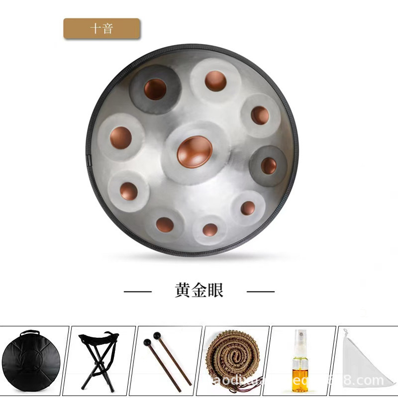 Instrumentos musicales Disco de mano Batería Handpan de grado profesional Disco de mano 440Hz 432HZ Tambor etéreo Tambor de lengua de acero Exclusión transfronteriza