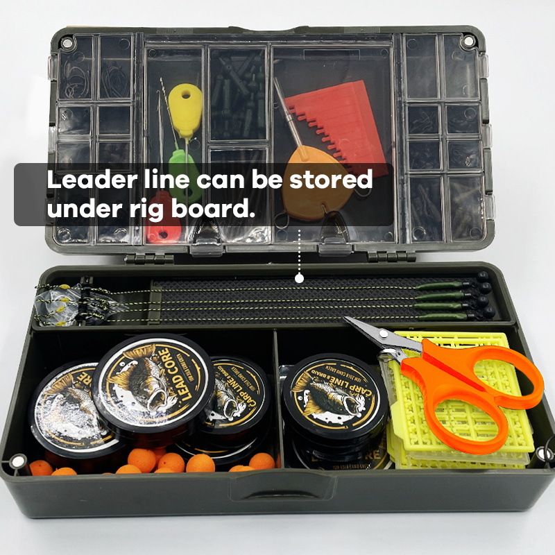 Caja de almacenamiento multifuncional Rig Box Carp Fishing Caja de línea mayorista