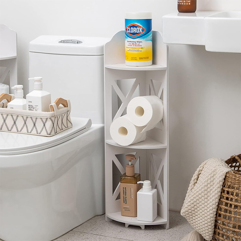 Bathroom Corner Storage Rack Floor Bathroom Multi-layer Storage Corner Storage Rack Toilet Triangle Corner Storage Rack