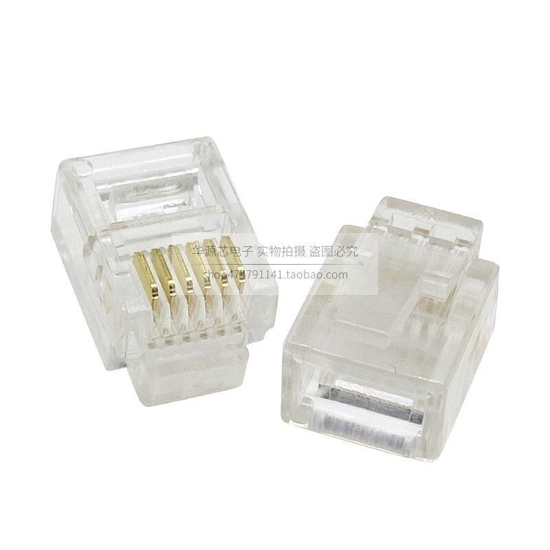 Rj11 Telephone Line Connector Gold-Plated Six/Four/Eight-Core Telephone Crystal Head 6P6C 6P4C 8P8C 4P4C