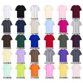 工厂直销纯棉t恤定印logo工作服圆领来图定制文化衫广告衫工衣