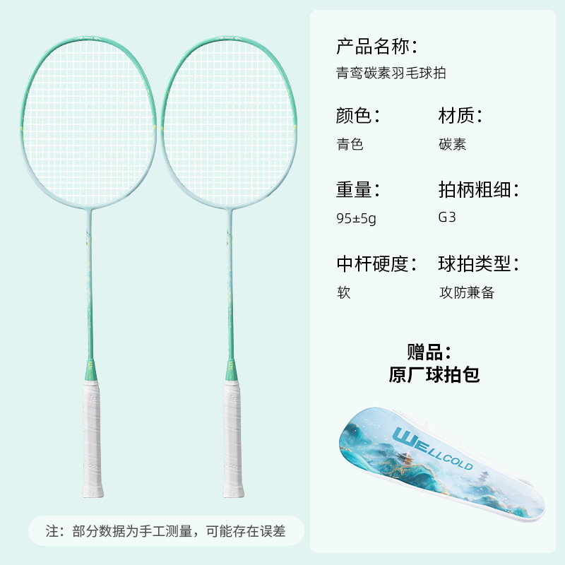 青鸾专业羽毛球拍耐打超轻高弹力成人学生训练羽毛球拍耐打型球拍|undefined