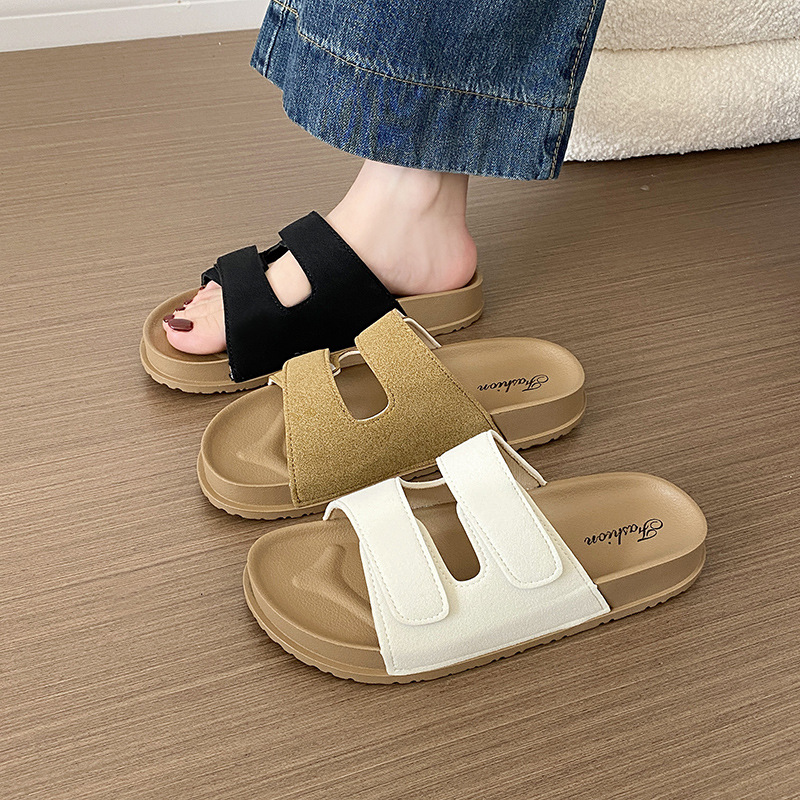 New Cross-border Summer Outdoor Wear, Double Strap With Velcro, Fashionable Non-slip Beach Sandals For_voghion.com