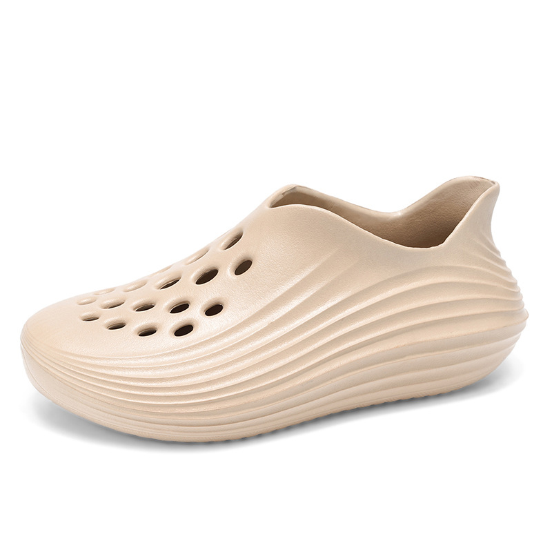 Zapatos con agujeros de coco para hombres nuevo estilo verano al aire libre vadeo Baotou bolso con tacón sandalias antideslizantes EVA pisando la mierda sandalias y zapatillas