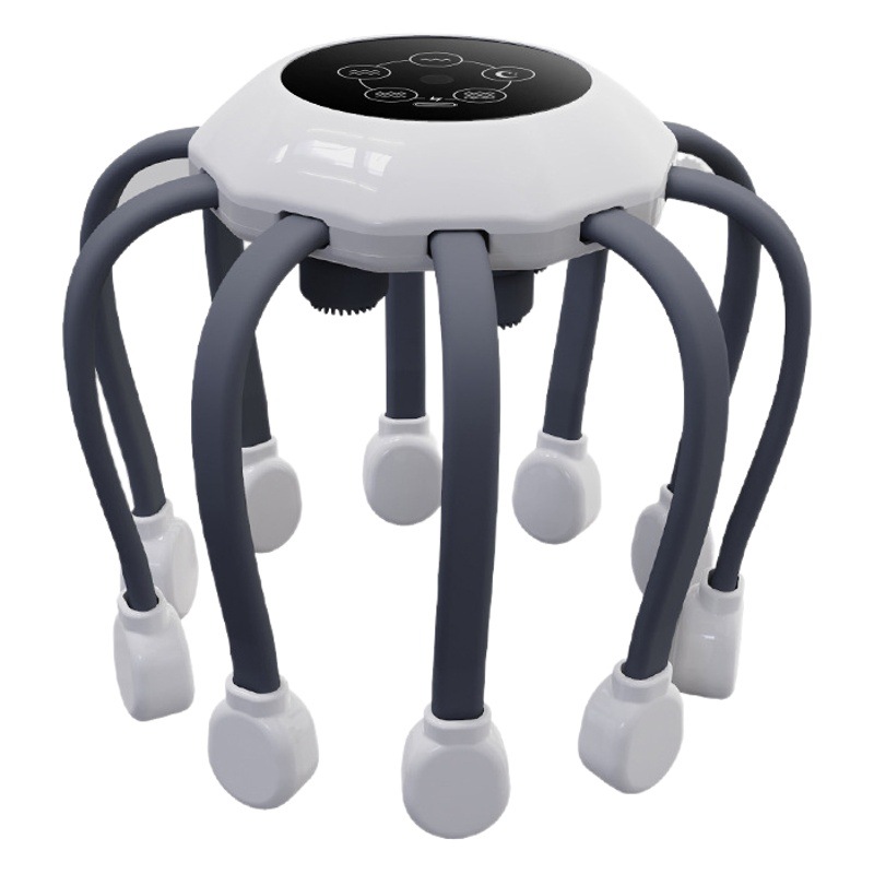 Inteligente Bluetooth cabeza masajeador pulpo eléctrico multi-dimensional vibración relajación regalo cuero cabelludo masajeador