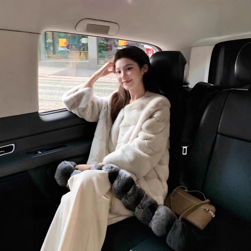 High Luxury Mink Eco-Friendly Fur Outwear for Women 2025 Autumn and Winter Fashionable Young Style Exquisite and Elegant Mink Outwear