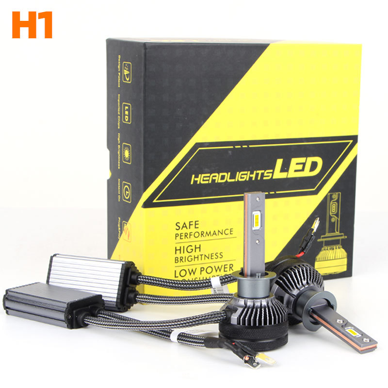 Bombilla LED T50 para faros delanteros de coche, H7 súper brillante, tubo de cobre dual, H11 modificado, luz blanca de 6000K, luz de coche integrada de haz alto y bajo H4