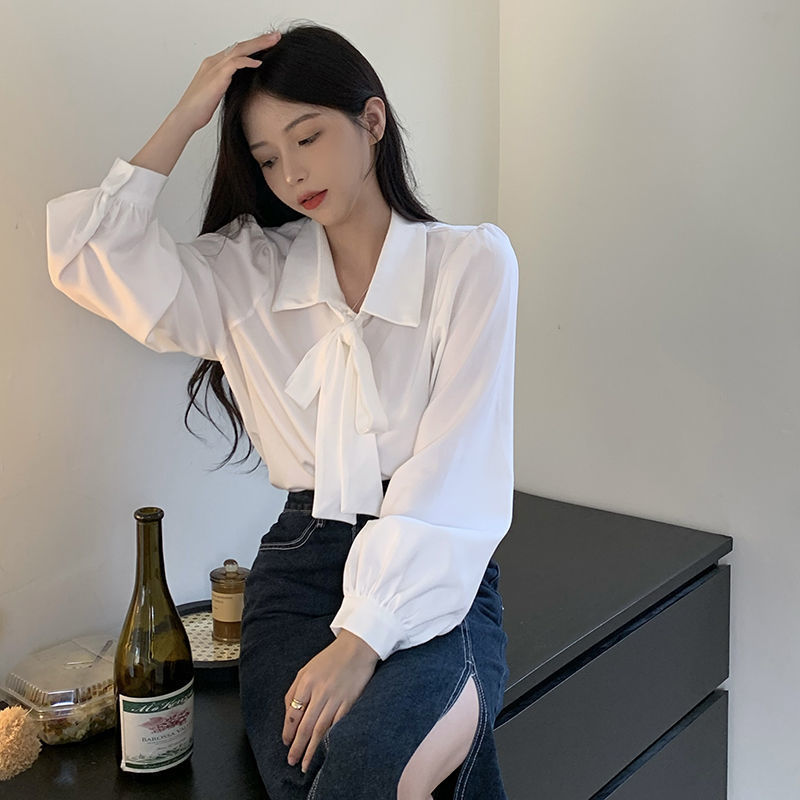Autumn elegant design shirt with bow