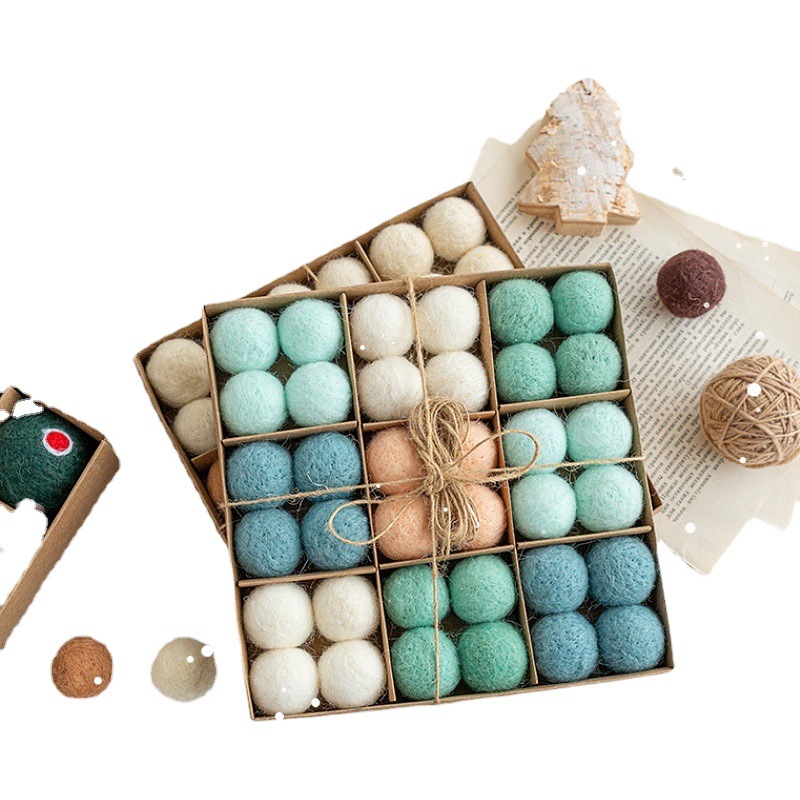 クリスマスツリー装飾クリスマスボールペンダントdiyシーン配置道具ウールフェルト雪花クリスマスペンダントボール