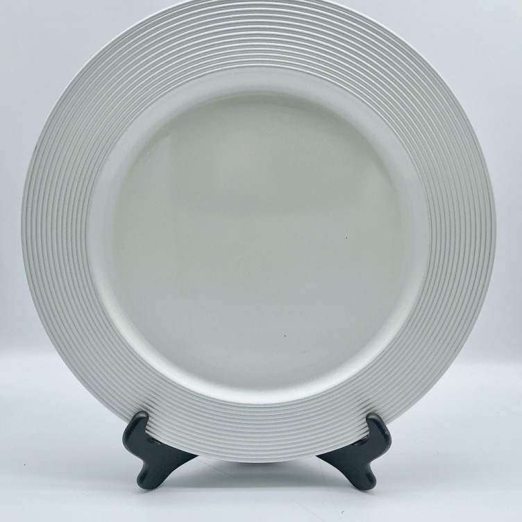 Comercio exterior al por mayor personalizable boda hotel Fiesta decorativo antiguo placa de plástico placa cargador