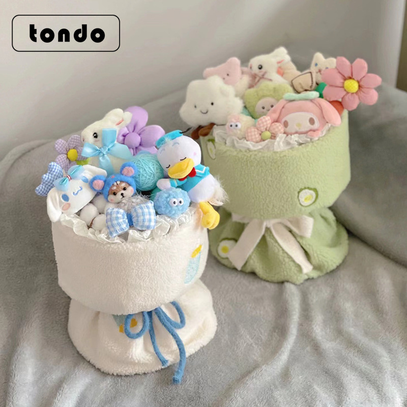 (procesamiento de liquidación) productos terminados 1 de junio día de los niños muñeca ramo de flores regalo para jardín de infantes muñeca ramo de flores para niños