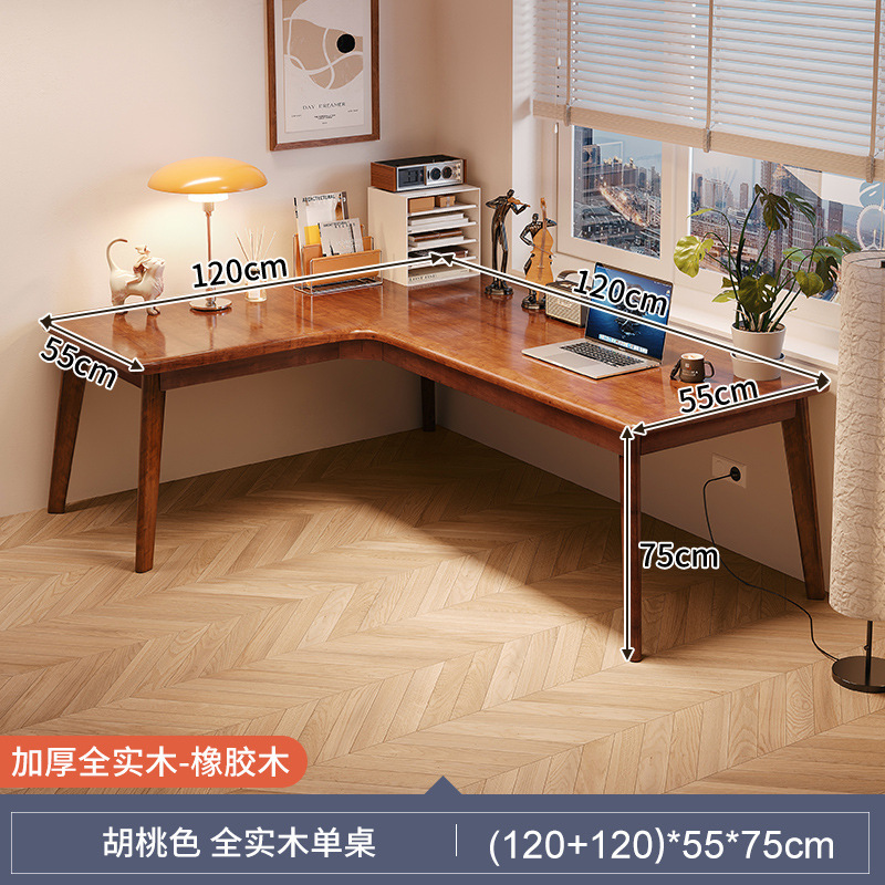 Escritorio Hogar Esquina de madera maciza Esquina Dormitorio en forma de L Estudio Oficina Apartamento pequeño Trabajo Computadora de escritorio Mesa grande
