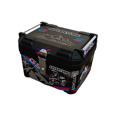 Electric car tail box – 60L large capacity electric - 47l-riding-black-bare-box-installation-package