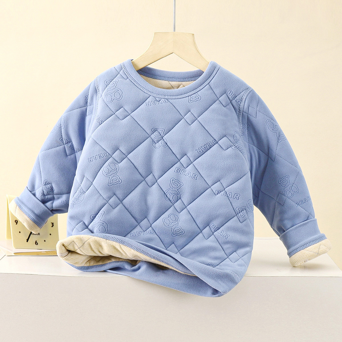 Uniformes escolares artefactos infantiles ropa interior cálida set de terciopelo grueso chaqueta de otoño para niños pantalones de otoño chaqueta cálida de niñas otoño invierno