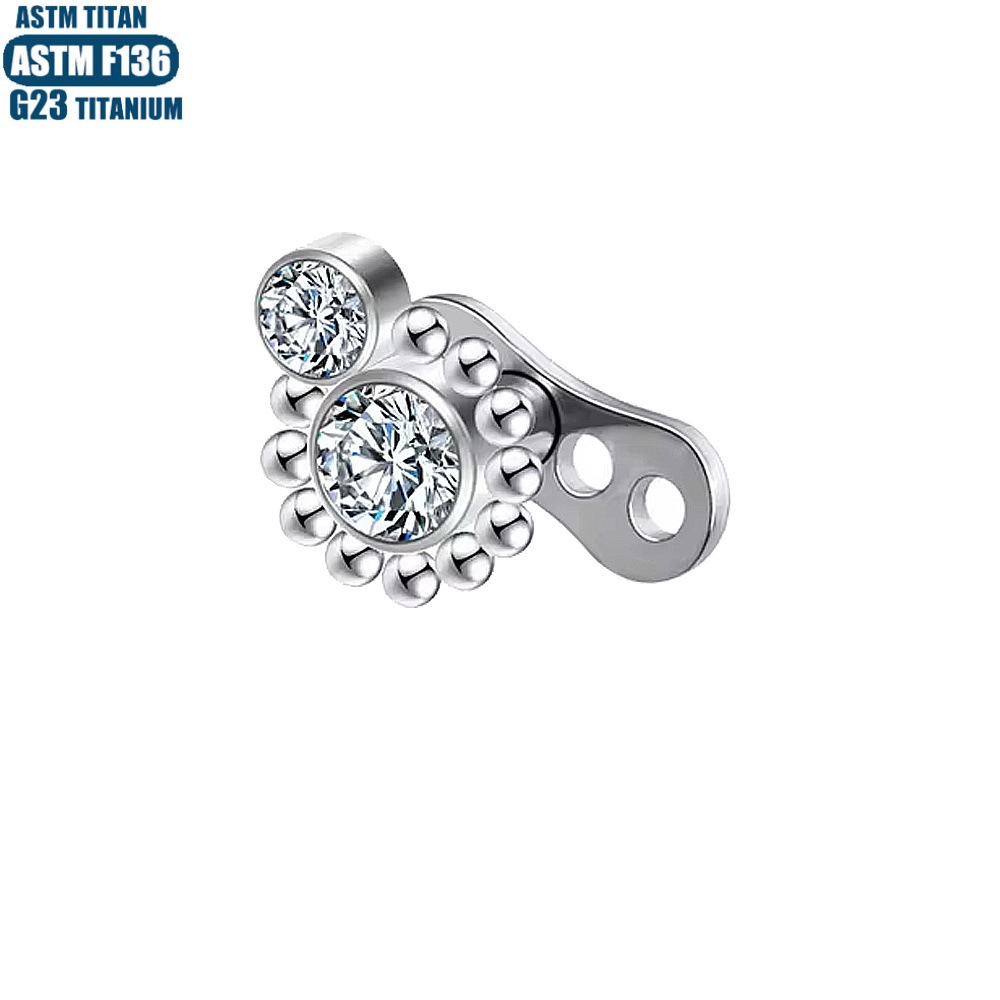 Labret stud lip piercing jewelry styling detail