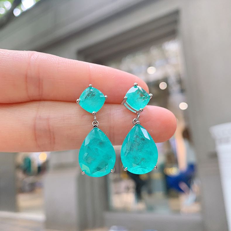 8g Weight Drop Earrings Classification 1 Pair Quantity Birthday Occasion Artificial Gemstones Material Geometric Pattern Women'S Gender Retro Style Retro Geometric Artificial Gemstones Women's Drop Earrings 1 Pair 5