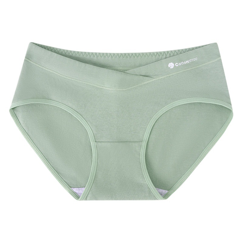 Ropa interior de maternidad de algodón puro fino de verano entrepierna antibacteriana de algodón puro para el embarazo temprano, medio y tardío especial de cintura baja soporte de vientre ropa interior de gran tamaño
