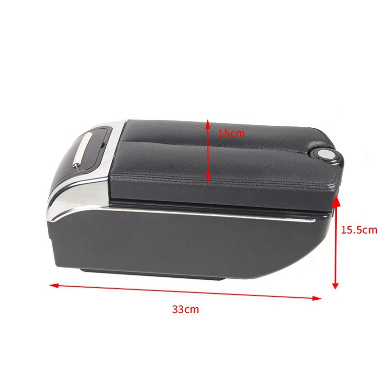 New Car Interior Central Storage Box, Universal Car Armrest Box, Multifunctional Car Armrest Box with USB Port