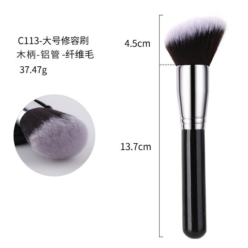 40 sets de cepillo de maquillaje negro y plateado cepillo de sombra de ojos de alta calidad cepillo de concelador cepillo de base cepillo de herramientas de maquillaje conjunto completo