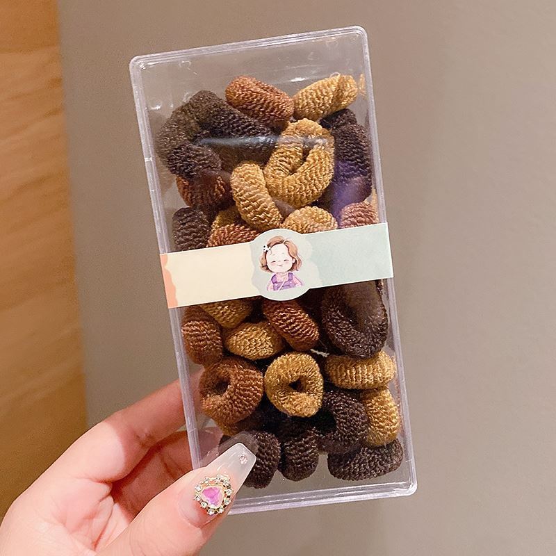 Banda para el cabello para niños cuerda para el cabello accesorios para el cabello no lastiman el cabello cuerda para el cabello anillo de toalla de color cuerda para el cabello de alta elasticidad