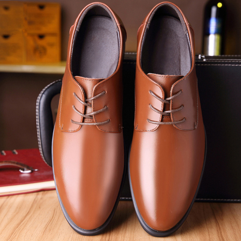 Chaussures de mariage en cuir suédé imperméables et décontractées pour hommes_voghion.com