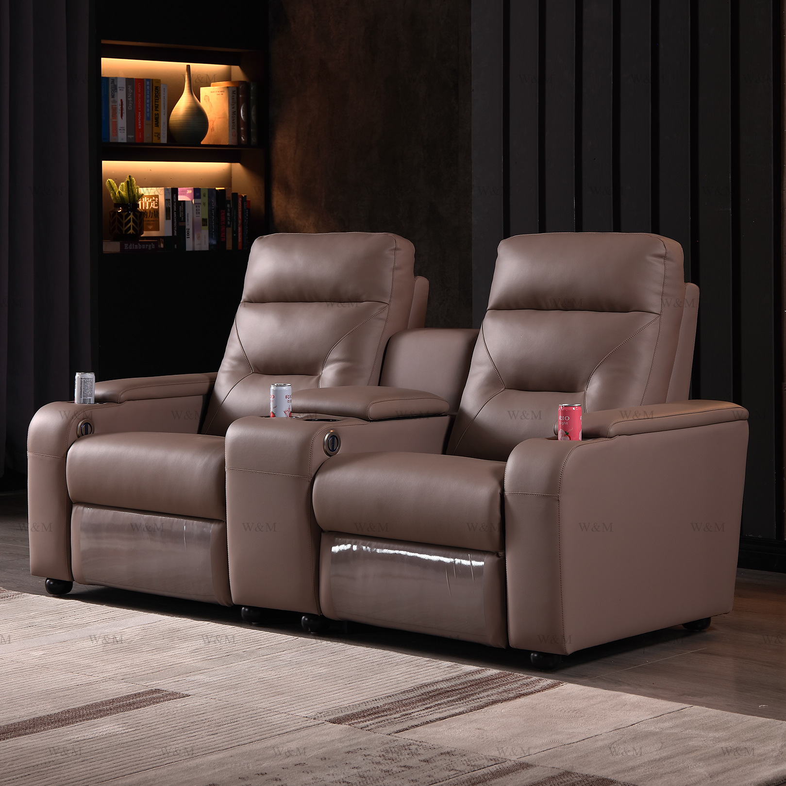 Sofá de cine privado de villa Sofá funcional de cine en casa Sala de cine y televisión Sofá de visualización de películas Sala de audiovisuales Sofá eléctrico