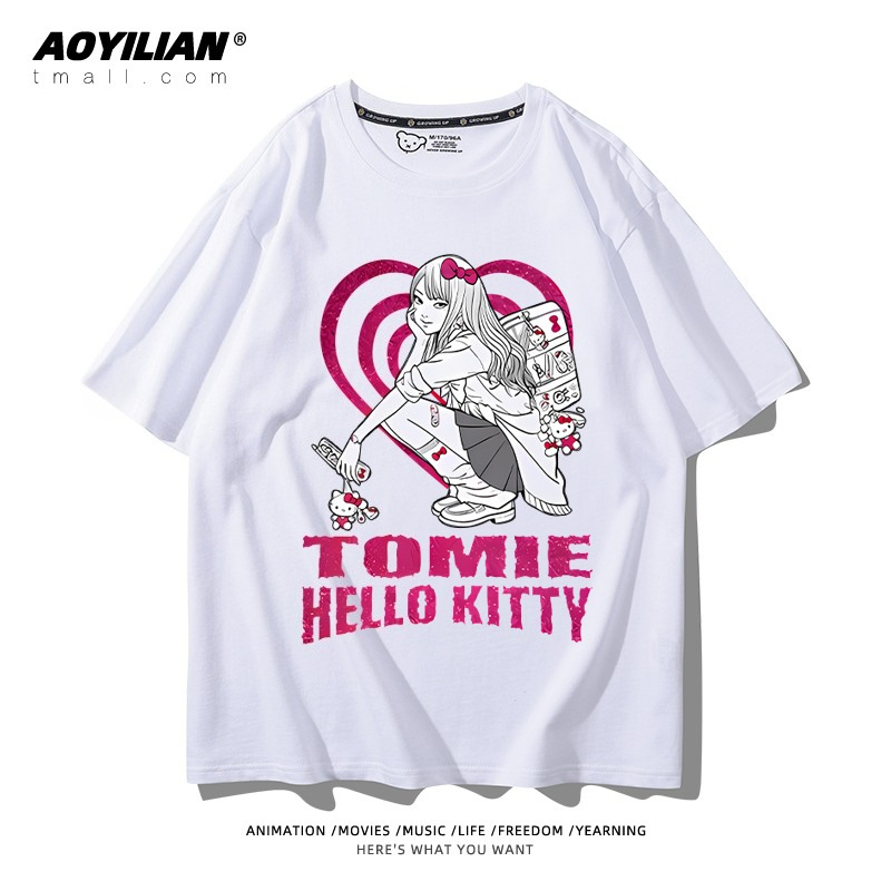 【欧码】跨境和动漫街伊藤男装恤休个性休闲纯棉桖