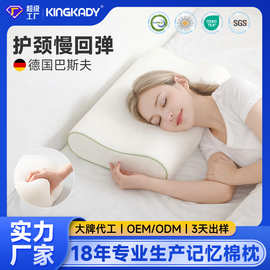 定制太空记忆枕头成人睡眠睡觉专用枕头波浪型枕慢回弹记忆棉枕芯