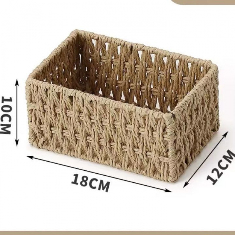 Caja de almacenamiento tipo cajón para cestas de trenzado, bocadillos, juguetes, artículos de trenzado, armario