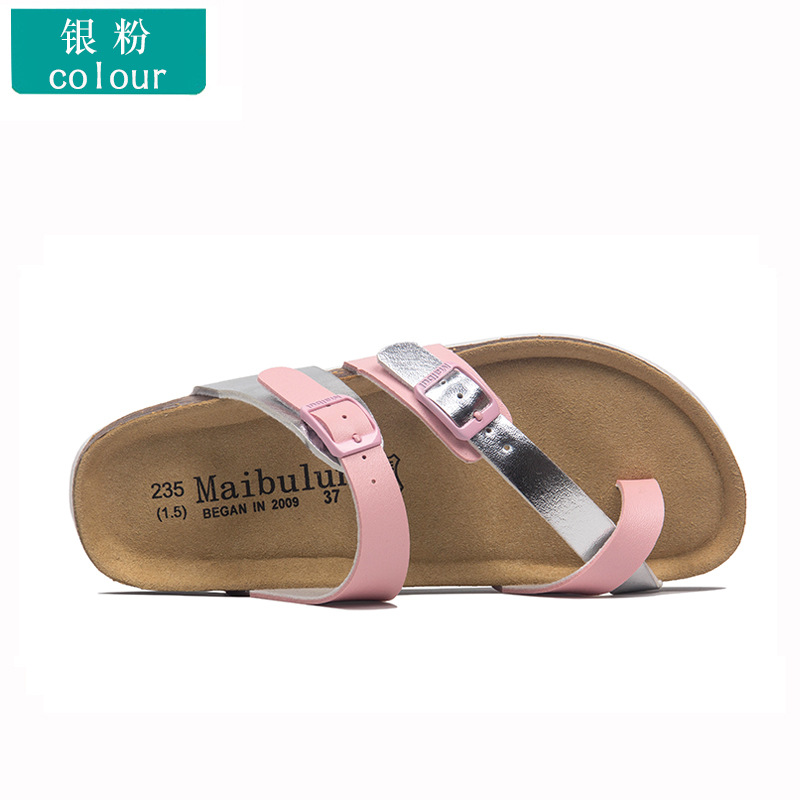 Zapatillas de corcho planas para hombres y mujeres pareja más tamaño al aire libre playa verano color pareja zapato cubierta toe Ventas Directas la fábrica