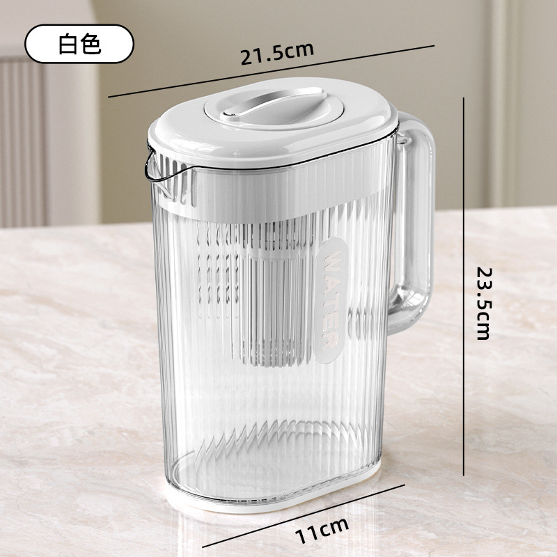 Refrigeradores domésticos de ollas de agua fría resistentes a altas temperaturas de lujo ligero tazas de agua fría de gran capacidad cubos de bebidas de verano tazas de té de frutas