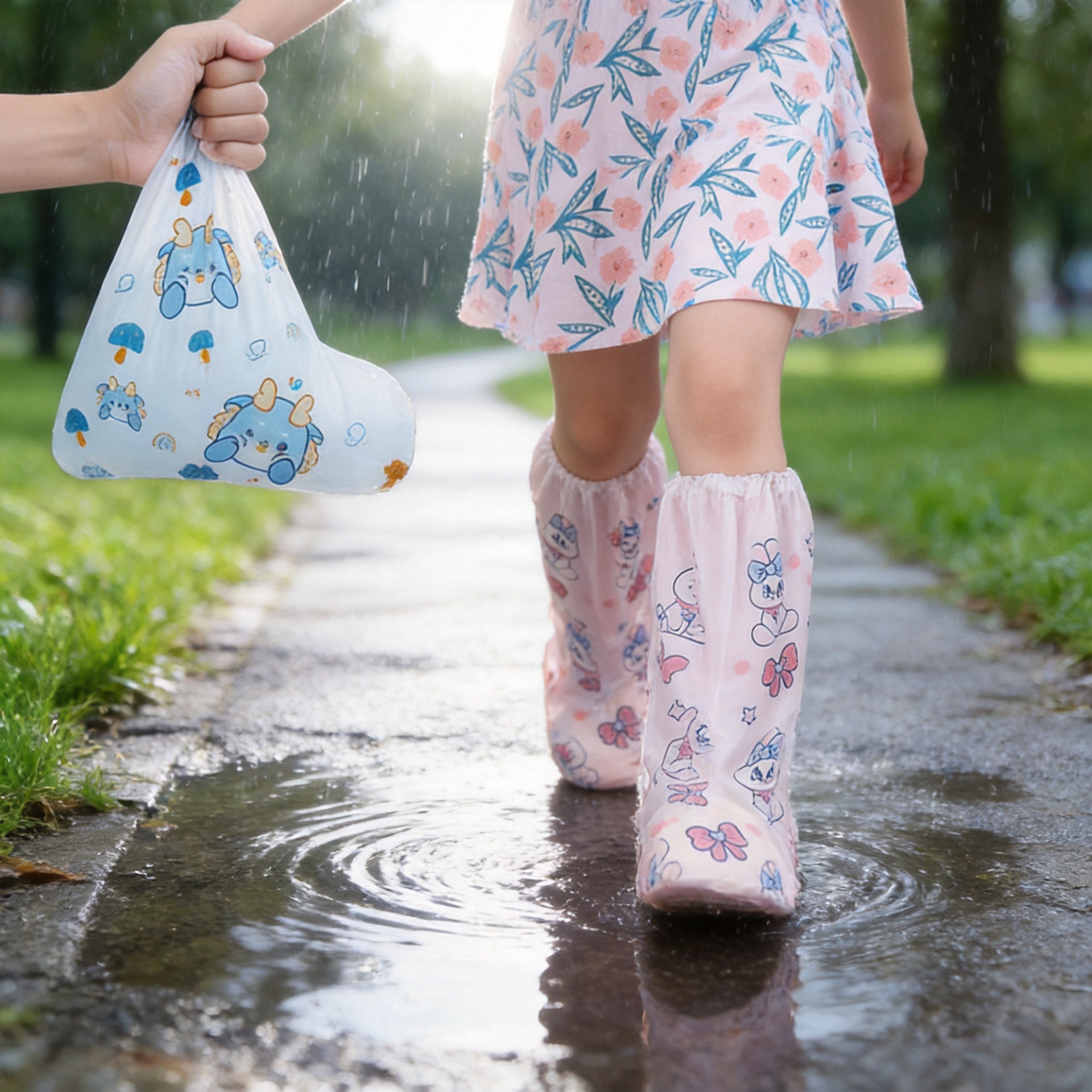 Disposable Rain Shoe Cover Waterproof Rain Day Anti-slip Waterproof Children's Rain Shoe Cover Student Separate Packaging Rain-proof Foot Cover