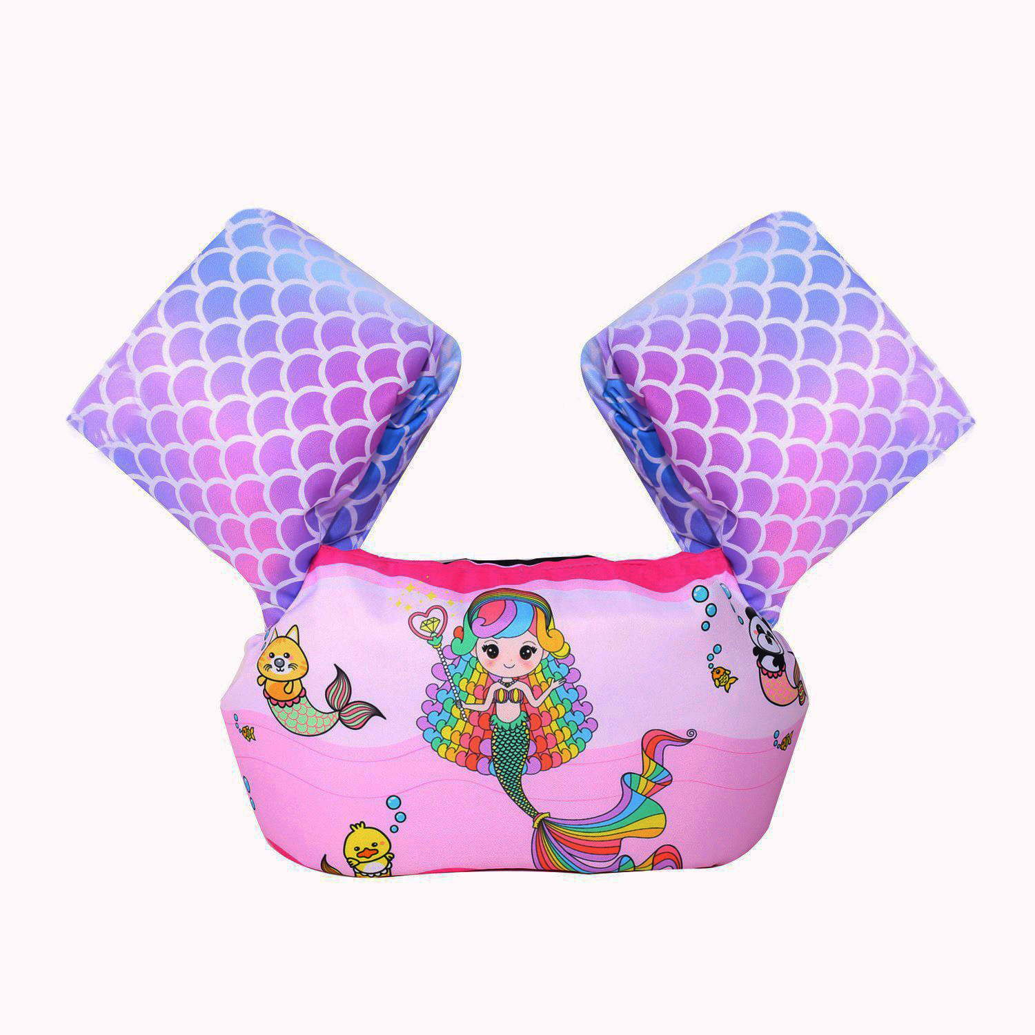 新型子供用ライフジャケット水泳腕輪浮き輪浮き輪赤ちゃん漫画水袖泡浮き服ベスト