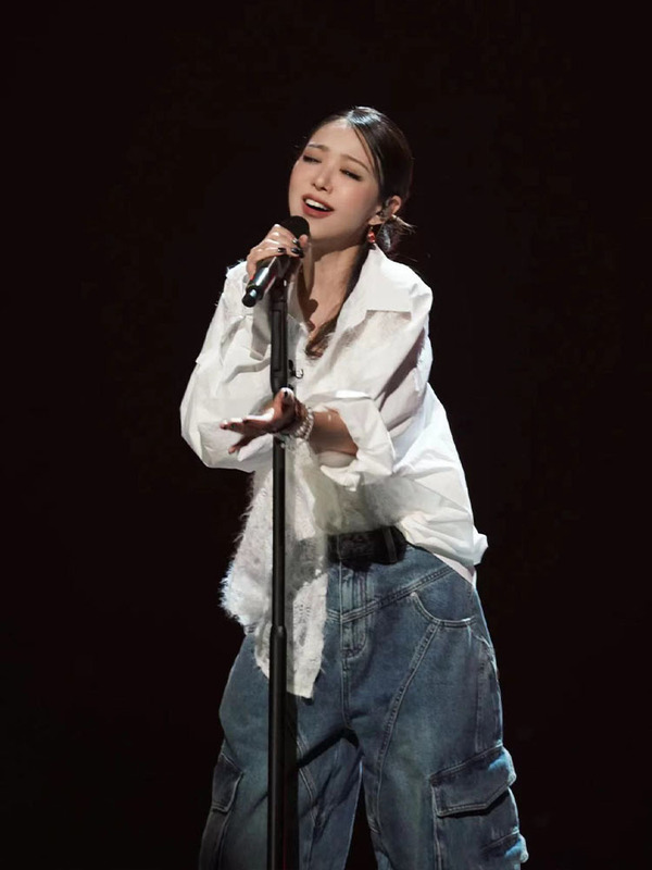 现货王心夌薛凯其同款美式复古多口袋工装牛仔裤女宽松直筒阔腿裤|undefined