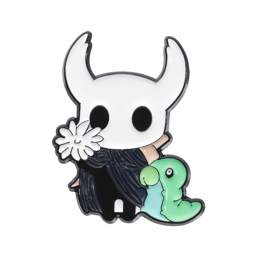 Personalized Design Cartoon Game Hollow Knight Merchandise Metal Commemorative Pin Backpack Hat Anime Versatile Decorative Fastener