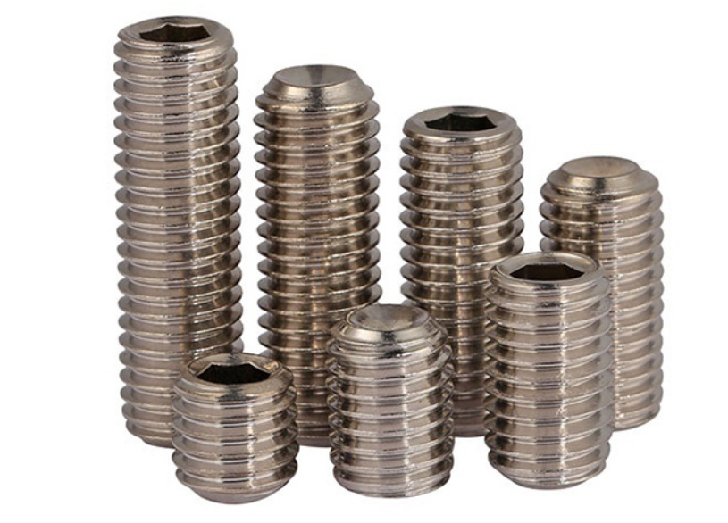 304不锈钢凹端紧定螺丝内六角机米无头顶丝基米螺钉M3M4M5M6M8