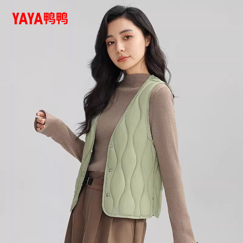 Duck Duck 2026 New Autumn and Winter Women's Lightweight down Jacket Vest New Slim-Fit Vest Fluffy Duck down Jacket X