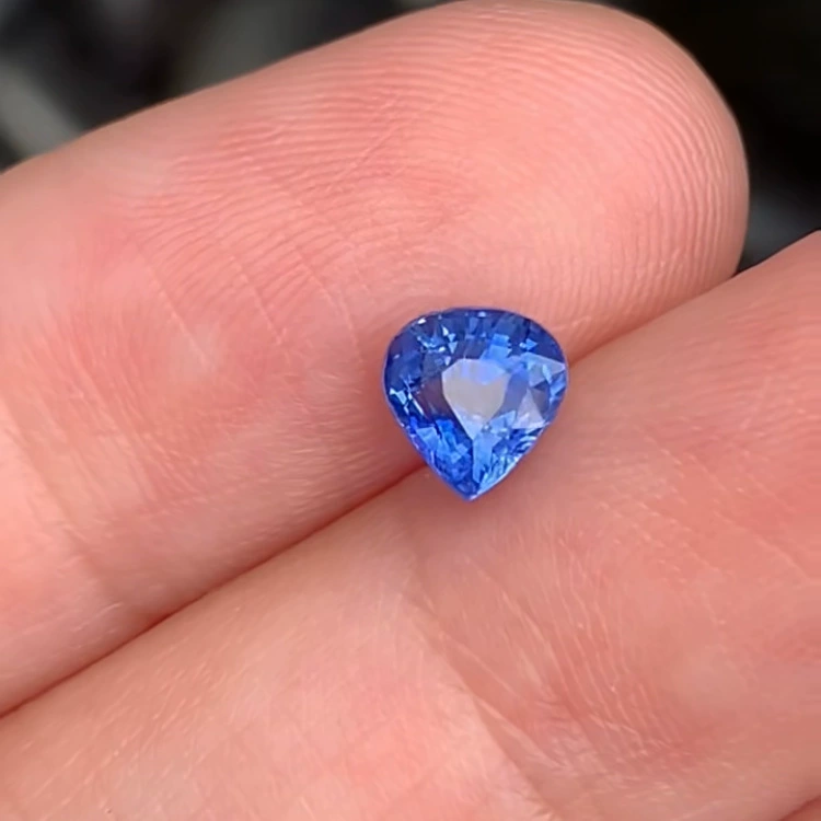 1.08ct не Сожженный васильковый сапфир голый камень инкрустация кольцо кулон в форме капли круглый сертификат