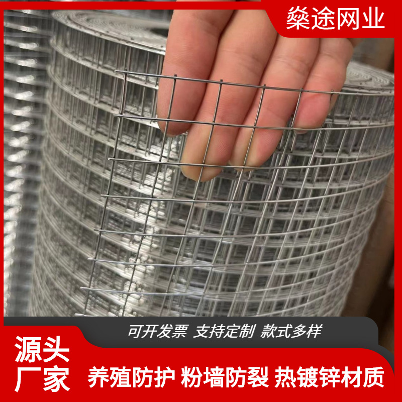 抹灰粉墙镀锌铁丝网钢丝网防裂抹墙网铁丝网2厘孔热镀锌电焊网