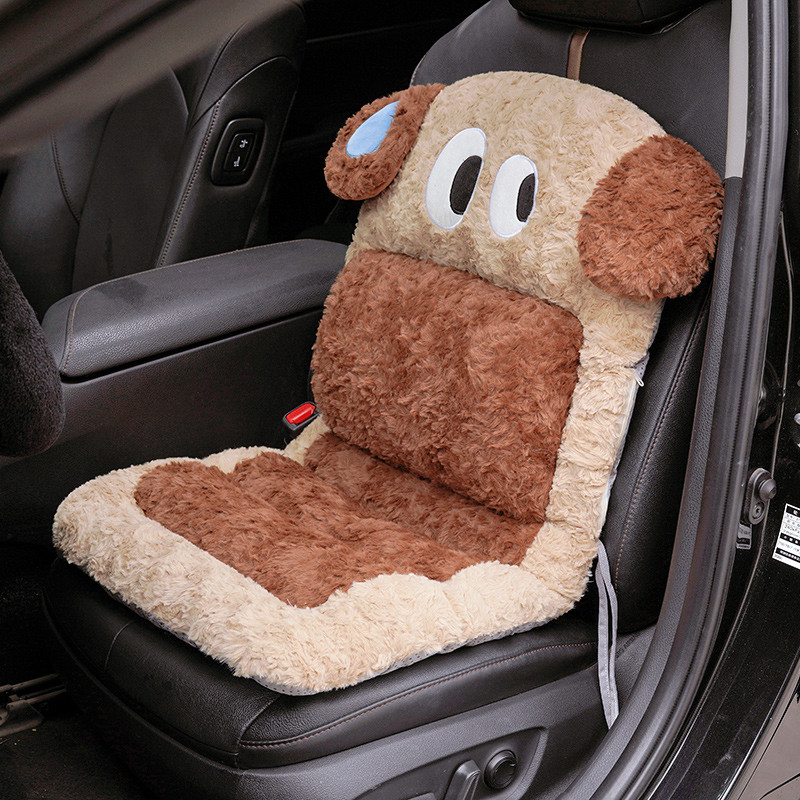 Cojín del automóvil otoño y invierno de peluche, cojín de asiento de tres personas, cojín de asiento caliente, cojín de trasero grueso para automóviles universales