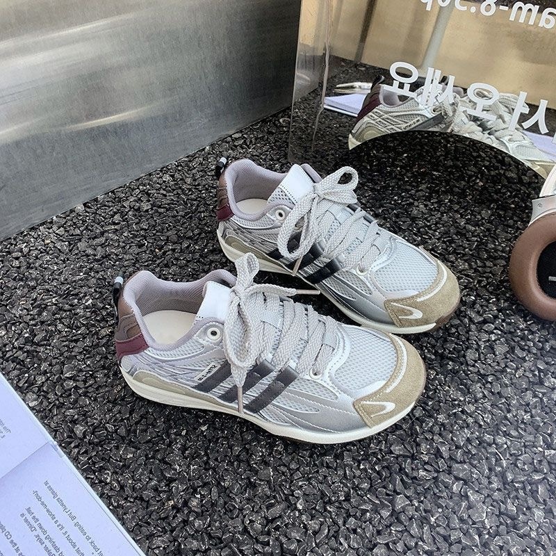 Super trendy and versatile platform German training shoes for women, 2026 autumn new collection, retro mesh breathable casual sneakers