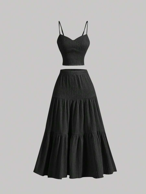 Tiktok Amazon 2026 New Summer Style Women's Casual and Elegant Slimming and Height-Enhancing Skirt Suit
