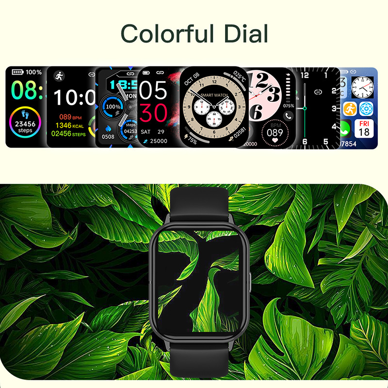 Amazon caliente t19f Bluetooth llamada reloj ritmo cardíaco sueño multi-deportes música IP68 impermeable reloj inteligente
