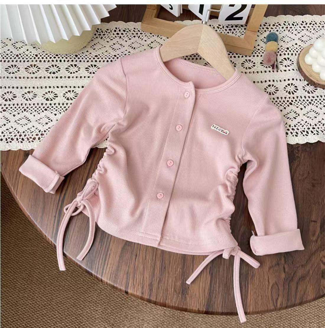 2026 chaqueta de otoño de color sólido camiseta de base de ropa de otoño de mujeres tesouro de cuerda de dibujo camiseta casual camiseta de tela de lana image 3
