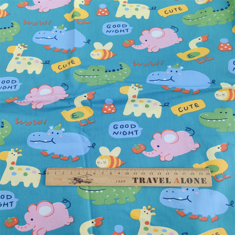 大熊小爱心纯棉布料 窄幅斜纹 床单被套布料床品布料老外喜欢优惠