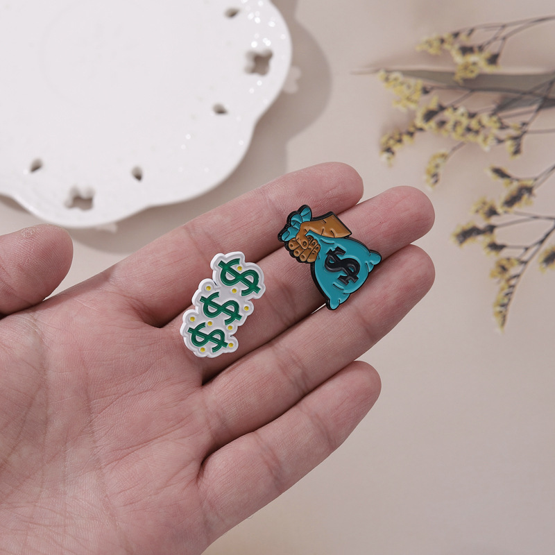 Fashion Pin Letter Dollar Alloy Plating Unisex Brooches display picture 4